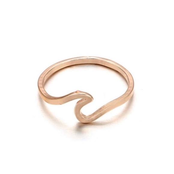 Rose Gold Wave Ring size 7 - Picture 3 of 4
